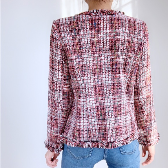 JACKIE Fringes Hem Tweed Jacket - Picture 6 of 7